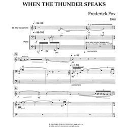 When the Thunder Speaks - Alto Saxophone and Piano