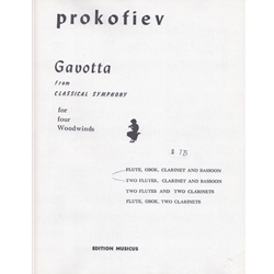 Gavotta from "Classical Symphony" - Woodwind Quartet