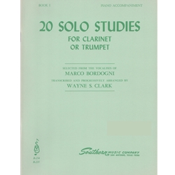 20 Solo Studies for Bb Clarinet (or Trumpet) - Piano Accompaniment