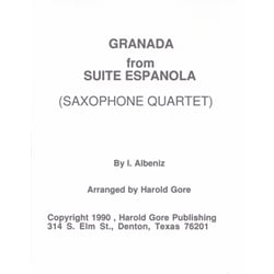 Granada from "Suite Espanola" - Saxophone Quartet (AATB)