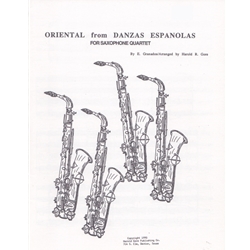 Oriental from "Danzas Espanolas" - Saxophone Quartet (AATB)