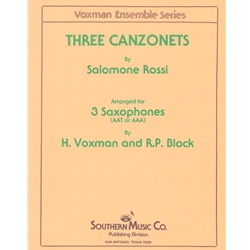 3 Canzonets - Saxophone Trio