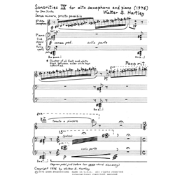 Sonorities IV - Alto Saxophone and Piano