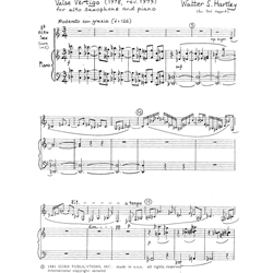 Valse Vertigo - Alto Saxophone and Piano