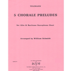 5 Chorale Preludes - Alto and Baritone Saxophone Duet