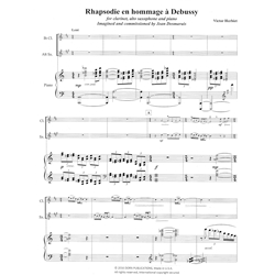 Rhapsodie en Hommage a Debussy - Clarinet, Alto Saxophone and Piano