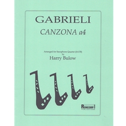 Canzona a4 - Saxophone Quartet (SATB)