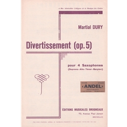 Divertissement Op. 5 - Saxophone Quartet (SATB)