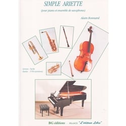 Simple Ariette - Saxophone Choir and Piano