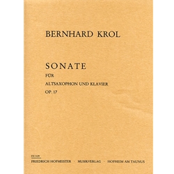 Sonata Op. 17 for Alto Saxophone and Piano