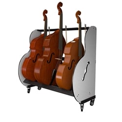 Mobile 3 Double Bass Storage Rack for Classrooms