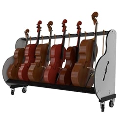 Mobile 6 Cello Storage Rack for Classrooms