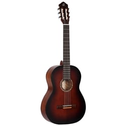 Ortega R55BFT Full Size Classical Guitar, Spruce/Catalpa, Bourbon Fade