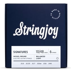 Stringjoy Signatures 10-48 Balanced Light Gauge Nickel Wound Electric Guitar Strings