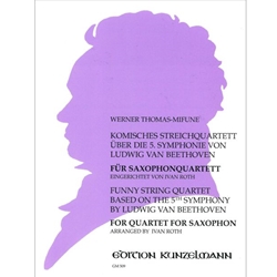 Funny String Quartet: Based on Symphony No. 5 - Saxophone Quartet (SATB)