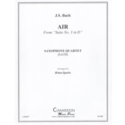 Air from "Suite No. 3 in D" - Saxophone Quartet (SATB)