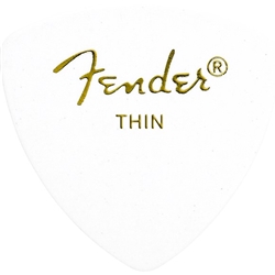 Fender 346 Shape Celluloid Guitar Picks, White, Thin, 12-pack