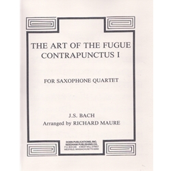 Art of The Fugue: Contrapunctus I - Sax Quartet (SATB)