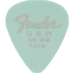 Fender Dura-Tone 351 Shape Delrin Guitar Picks, Thin, Daphne Blue, 12-Pack