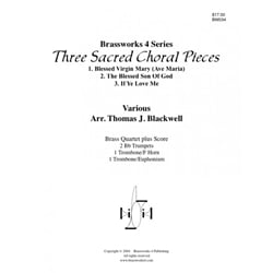 3 Sacred Choral Pieces - Brass Quartet