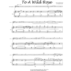 To a Wild Rose - Alto Saxophone and Piano