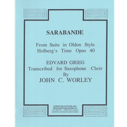 Sarabande from Holberg Suite - Sax Choir