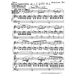 Allegro No. 2 from Songs Without Words - Soprano Sax and Piano