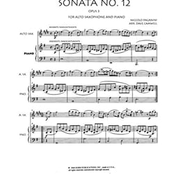 Sonata No. 12 - Alto (or Tenor) Saxophone and Piano