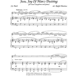 Jesu, Joy of Man’s Desiring - Tenor Sax and Piano