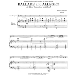 Ballade and Allegro - Tenor Saxophone and Piano