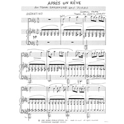 Apres un reve - Tenor Saxophone and Piano