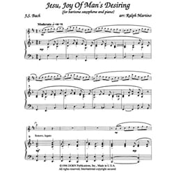 Jesu, Joy of Man's Desiring - Baritone Saxophone and Piano