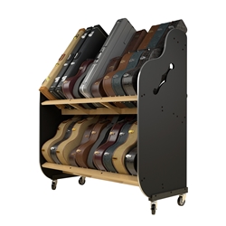 Session-Pro™ Double-Stack Mobile Guitar Case Rack