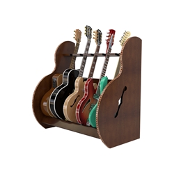 Session™ Deluxe 5 Guitar Stand in Walnut