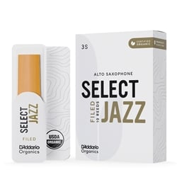 D'Addario Organic Select Jazz Filed Alto Sax Reeds - 10 Pack