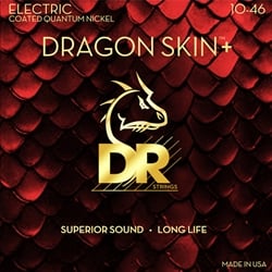 DR Dragon Skin+ Coated 10-46 Medium Electric Guitar Strings