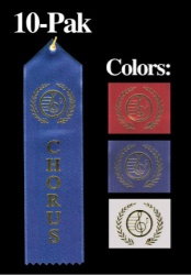 Chorus Award Ribbon - RED 10 Pak