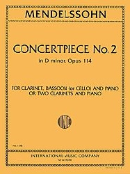 Concert Piece No. 2 in D Minor, Op. 114 - Clarinet Duet and Piano