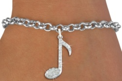 Crystal Note Charm Bracelet