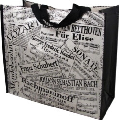 Sheet Music Collage Tote Bag