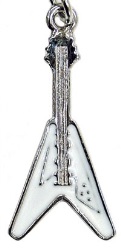 Charm/Zipper Pull - Flying V Guitar