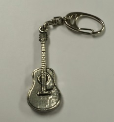 Pewter Acoustic Guitar Keyring