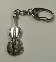 Pewter Cello Keyring