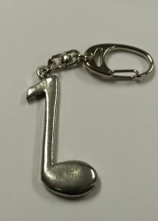 Pewter Note Key Ring