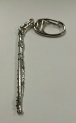 Pewter Flute Keyring