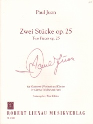 2 Pieces, Op. 25 - Clarinet (or Violin) and Piano