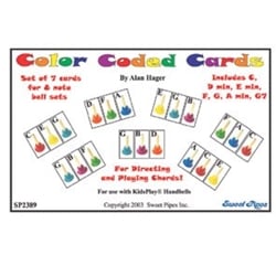 color coded handbell music cards