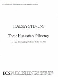 3 Hungarian Folksongs - English Horn (or Viola, Clarinet, Cello) and Piano