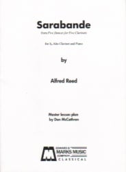 Sarabande (from 5 Pieces for 5 Clarinets) - Alto Clarinet and Piano