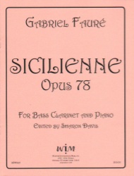 Sicilienne, Op. 78 - Bass Clarinet and Piano